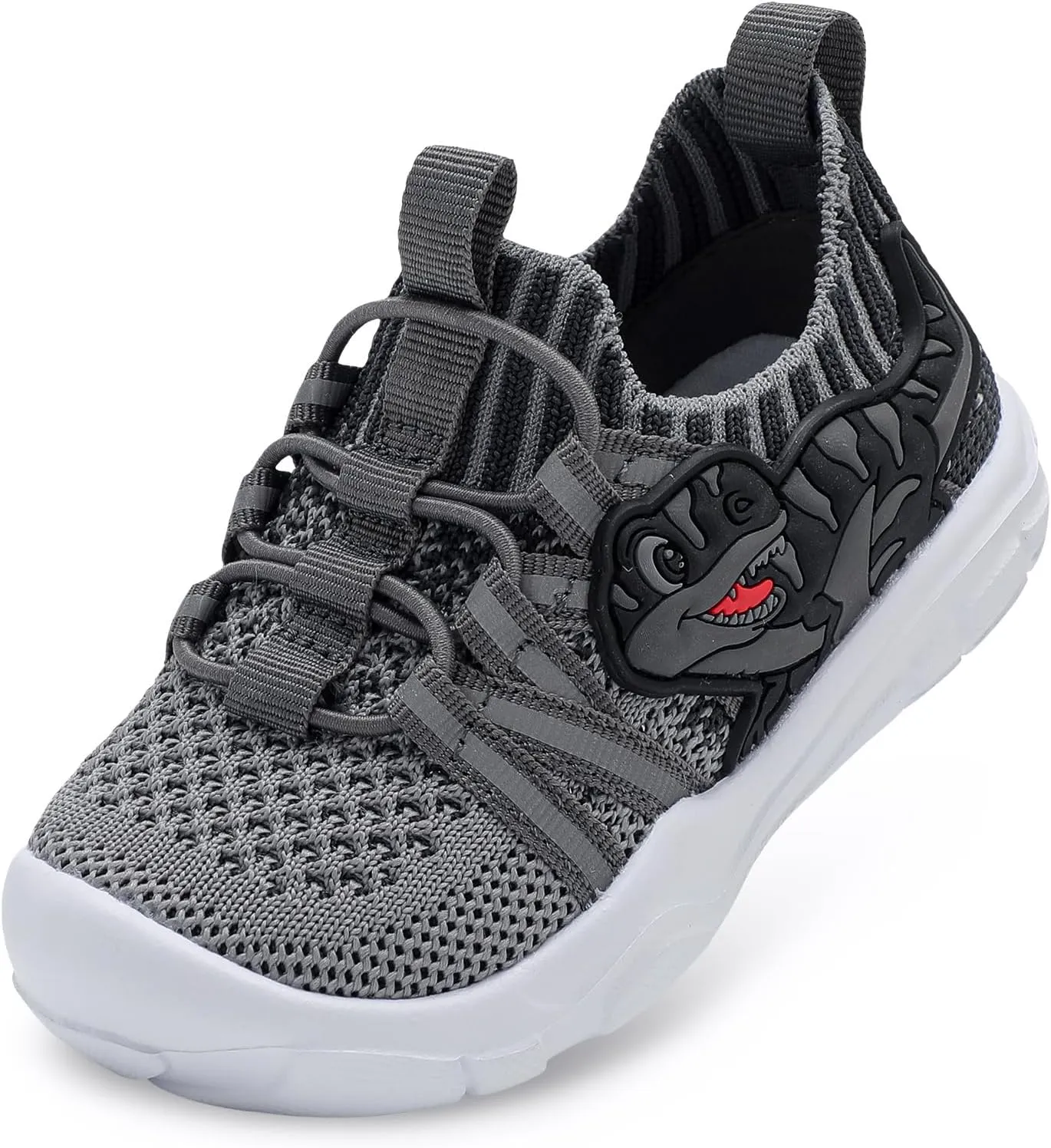 FEETCITY Toddler Shoes Boys Girls Walking Shoes Toddler Slip On Shoes Wide Kids Tennis Shoes Lightweight Toddler Dinosaur Shoes Baby Sneakers