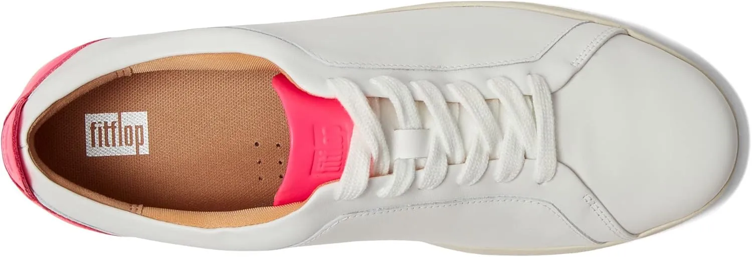 FitFlop Rally Neon-Pop Leather Sneakers