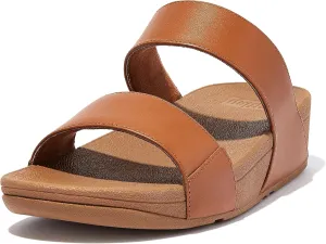 FitFlop Women's Lulu Platino Leather Slides