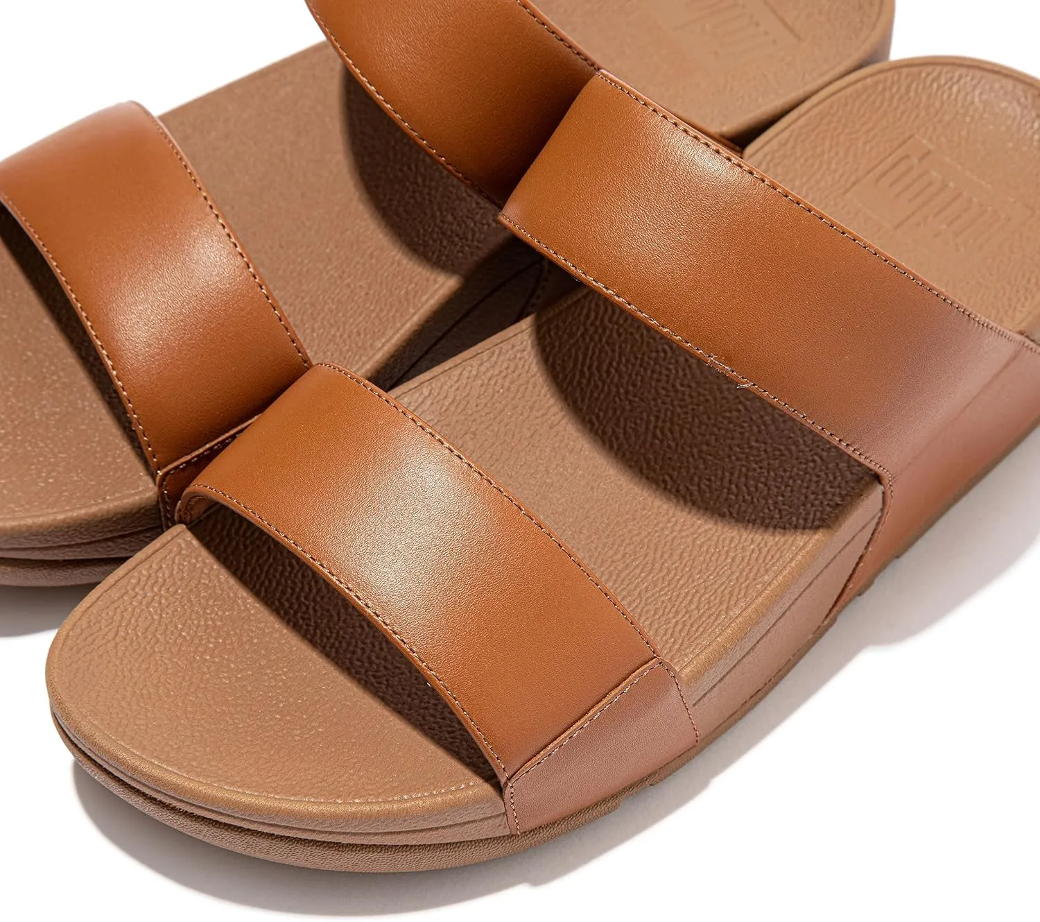 FitFlop Women's Lulu Platino Leather Slides