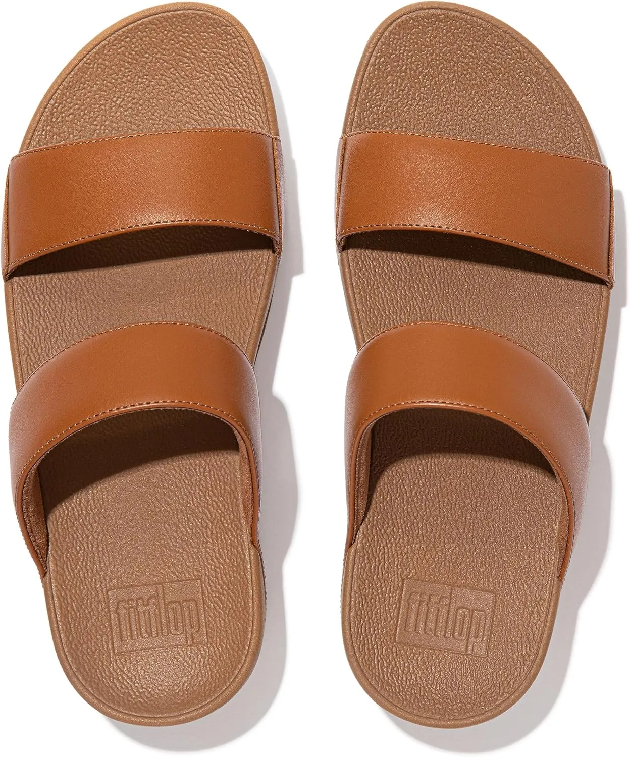 FitFlop Women's Lulu Platino Leather Slides