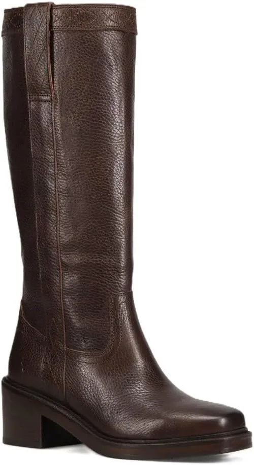 Frye Kate Pull On 14” Leather Boots for Women - Riding Boots with 2” Heel, Leather Lining, Intricate Stitching, Cushioned Footbed, and Rubber Outsole
