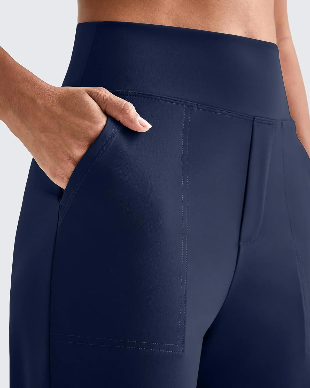 G4Free ShiftReady Yoga Pants Women High Waist Dress Work Pants with Pockets Wide Leg Business Casual Trousers 28"/30"/32"