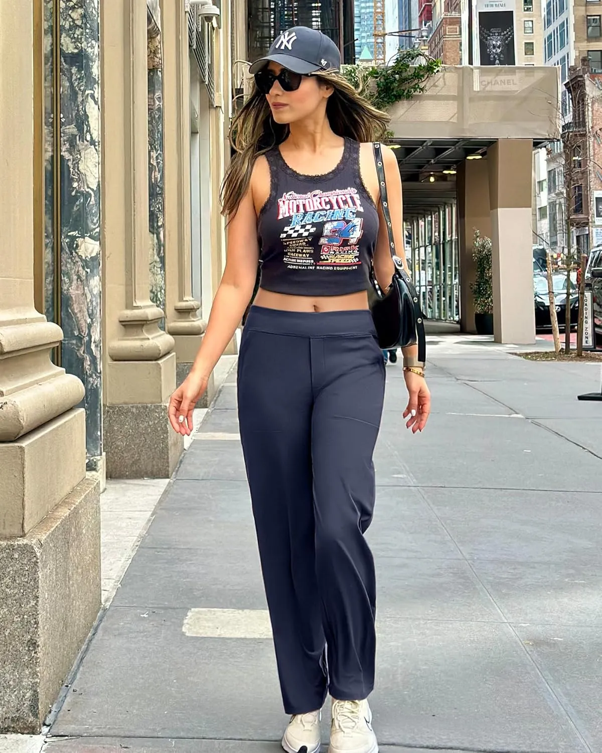 G4Free ShiftReady Yoga Pants Women High Waist Dress Work Pants with Pockets Wide Leg Business Casual Trousers 28"/30"/32"