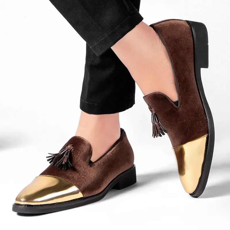 Gatsby Metallic Cap-Toe Loafers