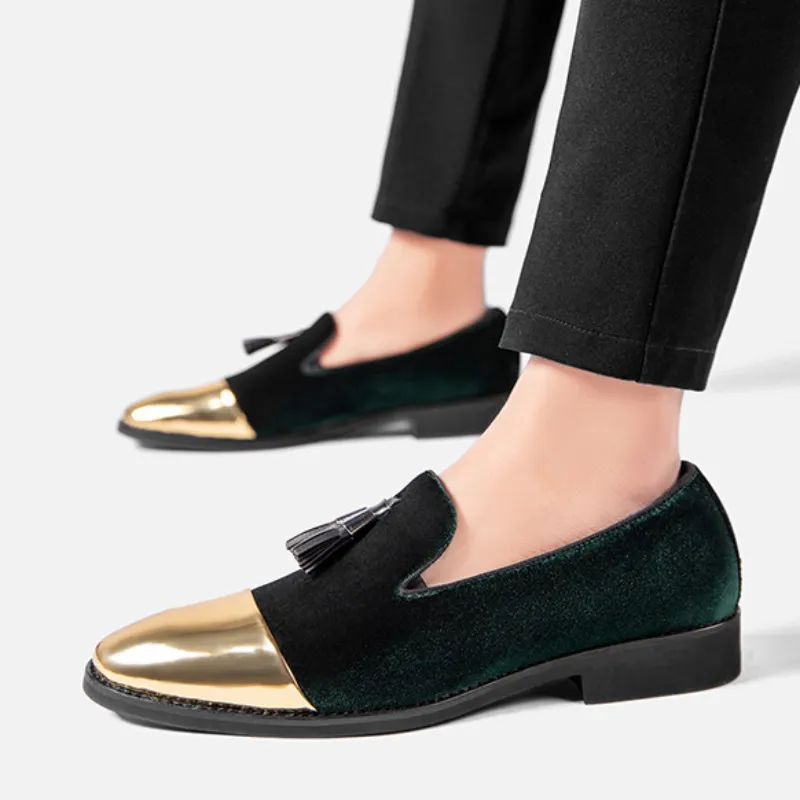 Gatsby Metallic Cap-Toe Loafers