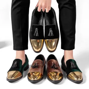 Gatsby Metallic Cap-Toe Loafers