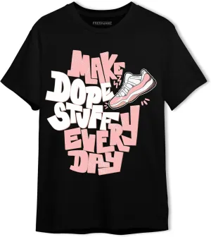 Generic Dope Sneaker Unisex Matching 11s Low Legend Pink Graphic T-Shirt for Men Women, Black, White