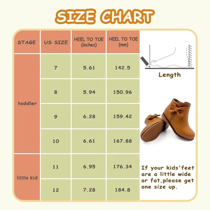 Girls Ankle Boots Fashion Boots for Girls with Zipper Short Suede Booties for Toddler/Little Kids