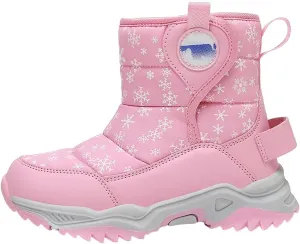 Girls Boys Snow Boots Outdoor Warm Comfortable Non Slip Mid Calf Padded Small Big Kids Winter Toddler Leopard Boots