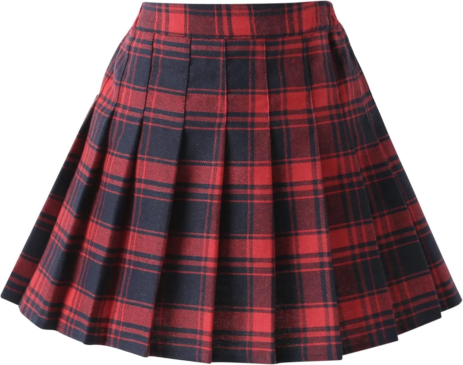 Girls' Pleated Plaid Mini Skirt with Shorts Girl Uniform School Tennis Skater Skirts Skort 2T-14Y