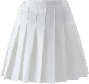 Girls' Pleated Plaid Mini Skirt with Shorts Girl Uniform School Tennis Skater Skirts Skort 2T-14Y