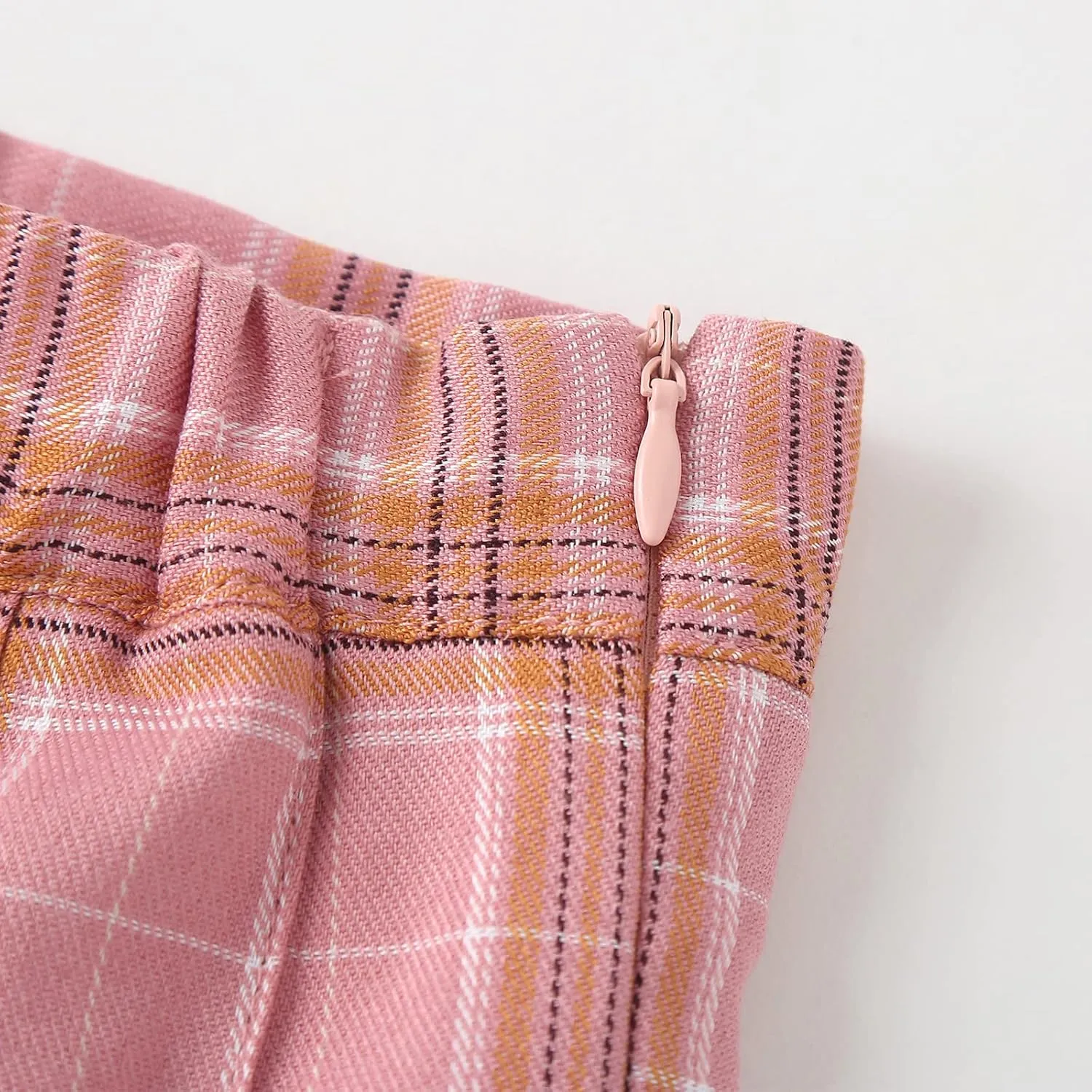 Girls' Pleated Plaid Mini Skirt with Shorts Girl Uniform School Tennis Skater Skirts Skort 2T-14Y