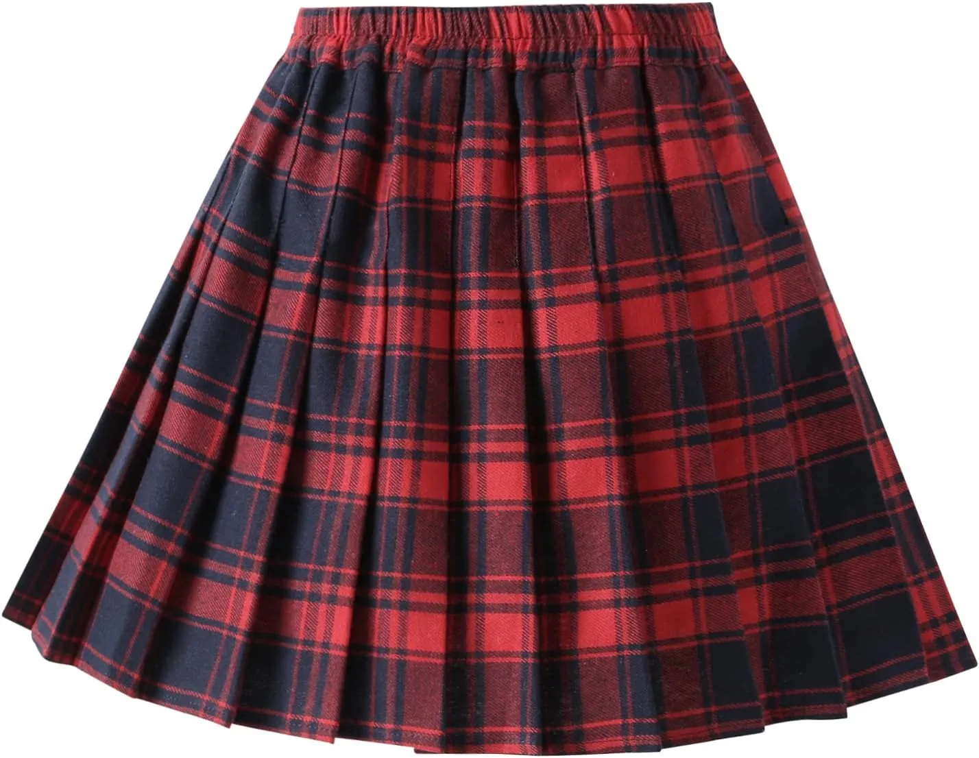 Girls' Pleated Plaid Mini Skirt with Shorts Girl Uniform School Tennis Skater Skirts Skort 2T-14Y