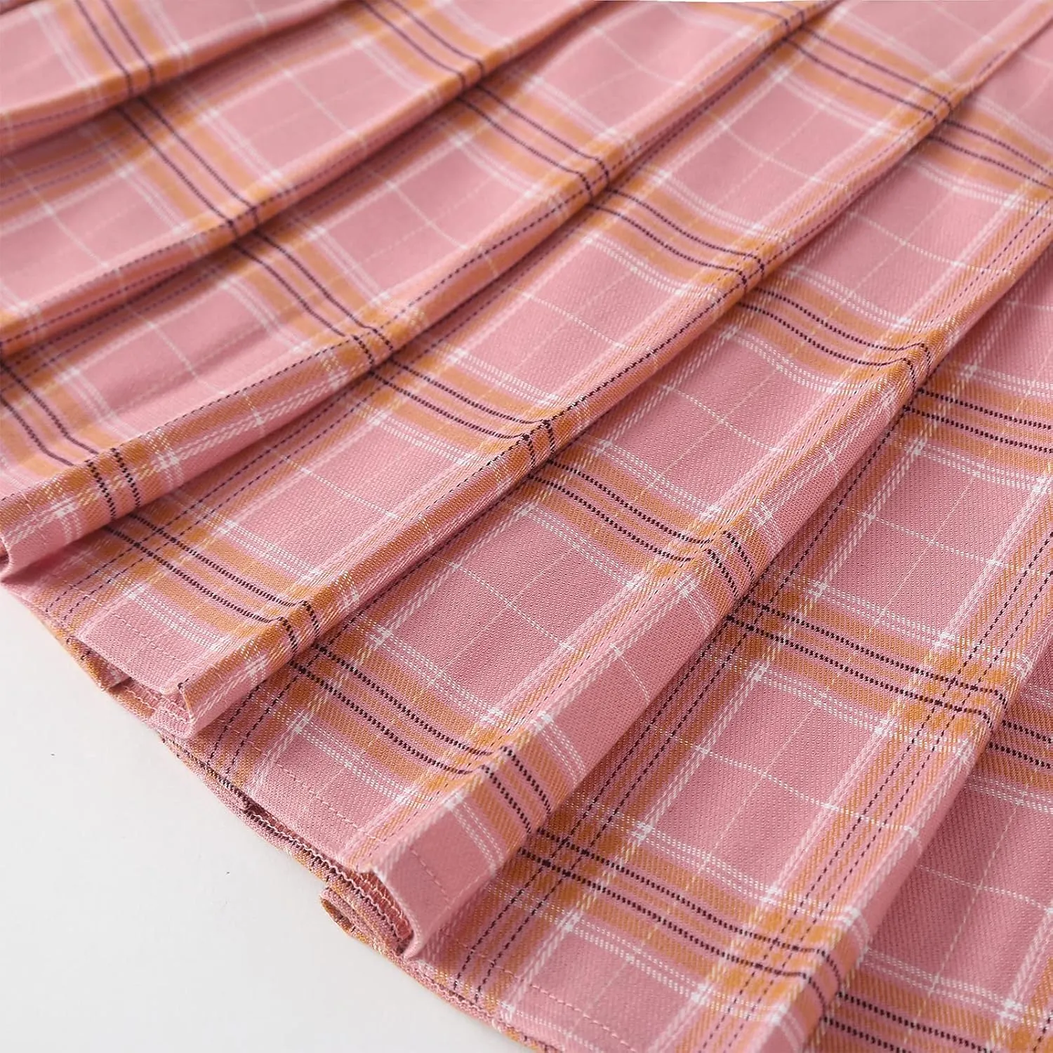 Girls' Pleated Plaid Mini Skirt with Shorts Girl Uniform School Tennis Skater Skirts Skort 2T-14Y