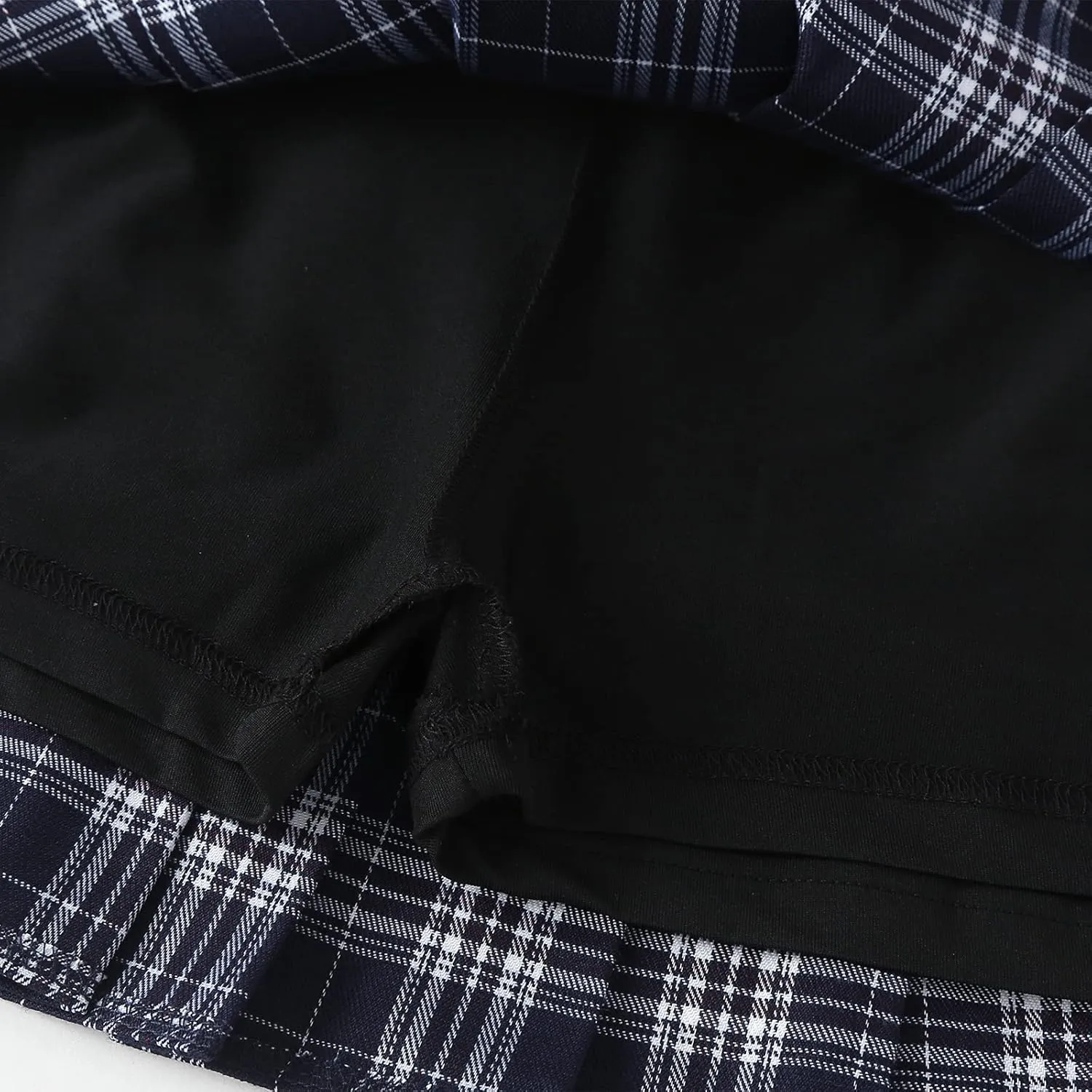 Girls' Pleated Plaid Mini Skirt with Shorts Girl Uniform School Tennis Skater Skirts Skort 2T-14Y