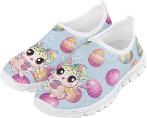 Girls Slip On Shoes Easter Sneakers for Girls Kids Cute Holiday Shoes