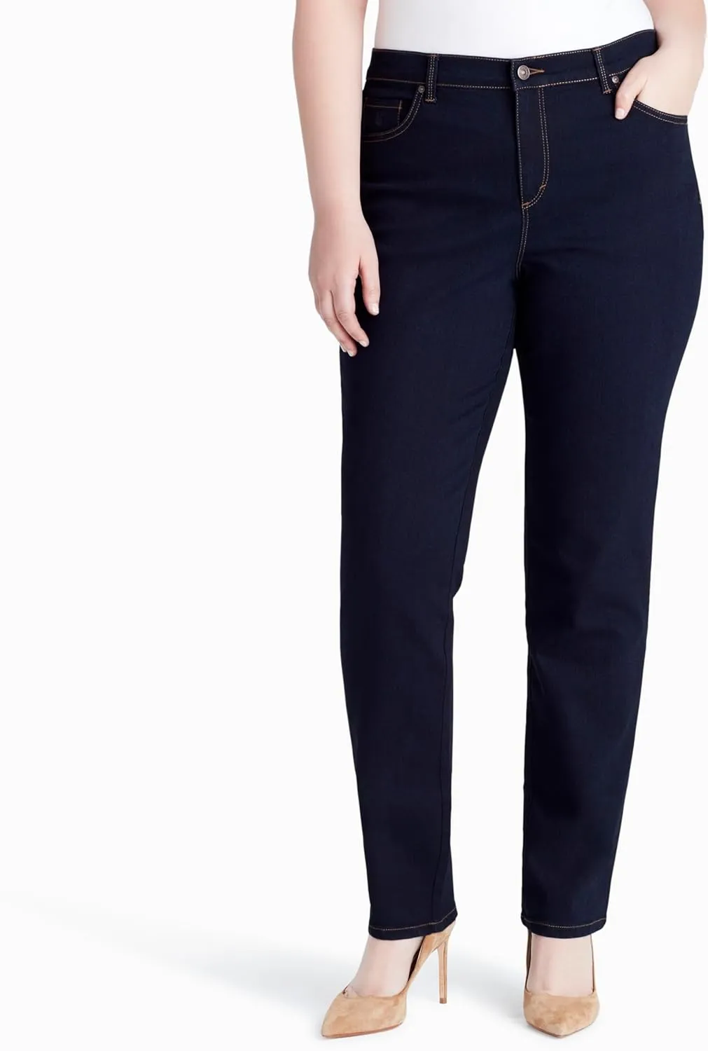 Gloria Vanderbilt Women's Amanda Classic High Rise Tapered Jean Plus Size