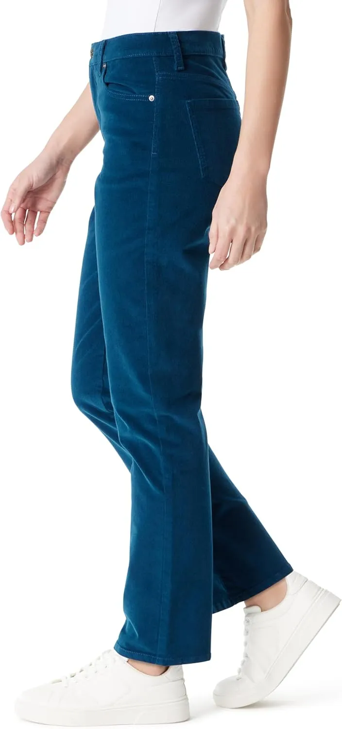 Gloria Vanderbilt Women's Amanda Corduroy High Rise Straight Leg Pant Standard