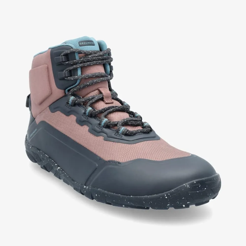 GROUNDIES All Terrain High 2.0 Women's Hiking Shoes - Waterproof, Breathable, Recycled Materials, GH2 TrueSense Sole, Comfort Fit