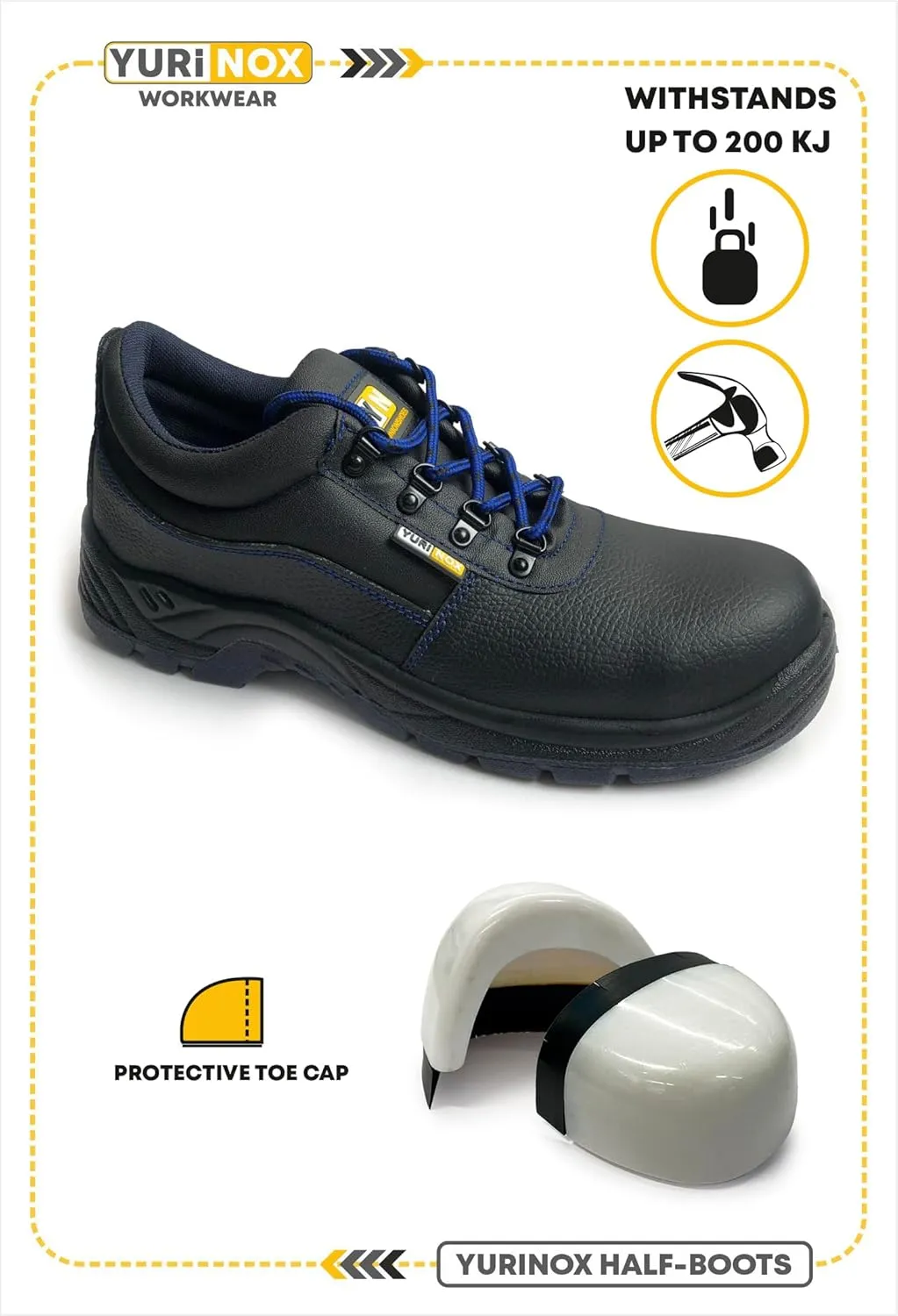 Half-Boots Unionshoes - Composite Safety Toe - Lightweight and Durable - Utility Work Half-Boots for Construction and Warehouse