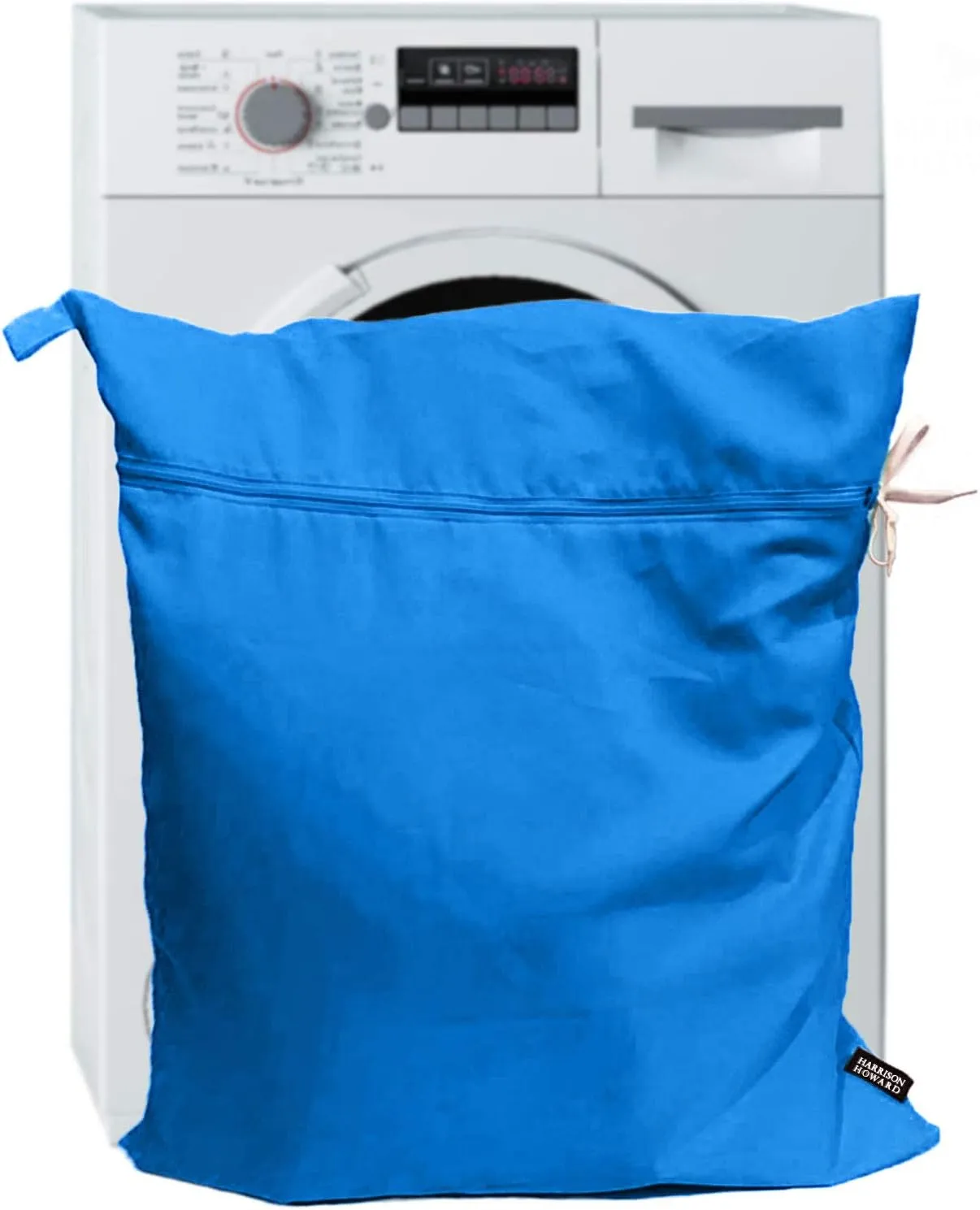 Harrison Howard Pet Washing Bag Dog Cat Horse Hair Laundry Bag for Rug Sheet Boots Pets Laundry Helper Jumbo 48L 78cm x 70cm True Blue