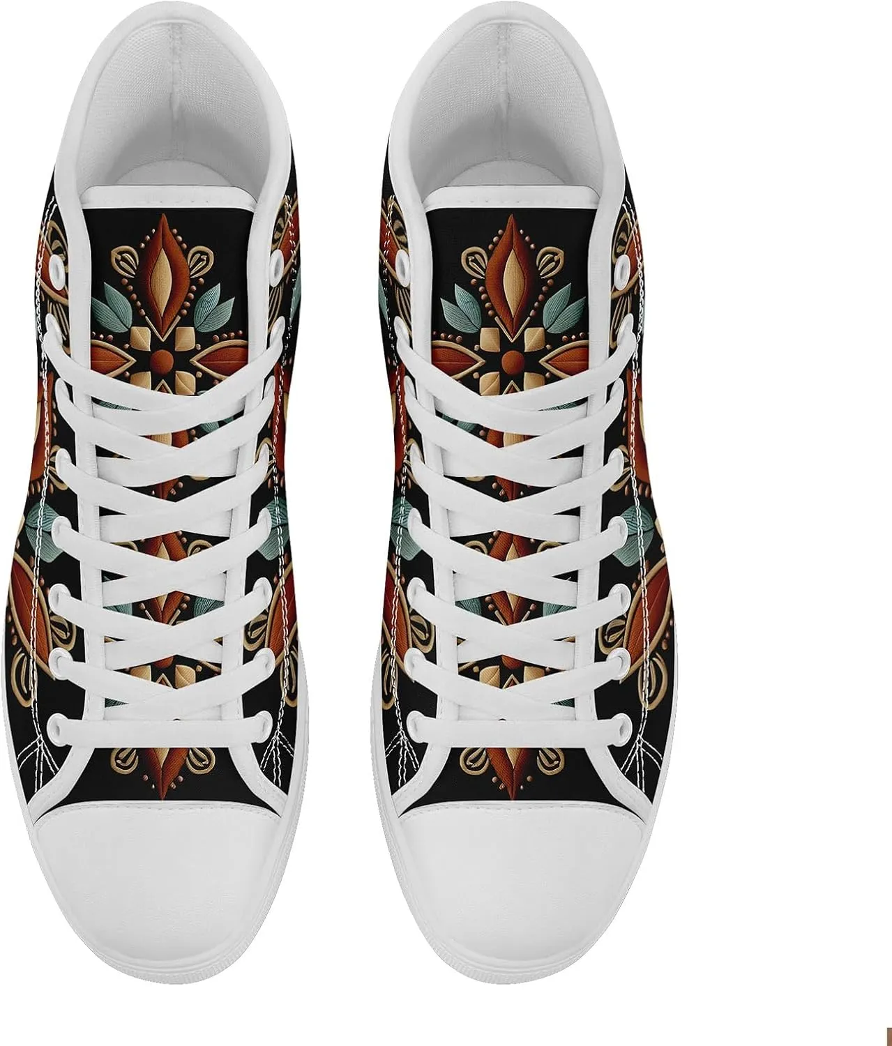 High Top Sneakers for Women Men Canvas Shoes Lightweight Printed Lace Up Fashion Casual Walking Shoes Street Footwear
