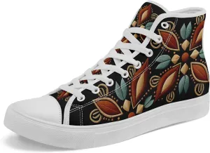 High Top Sneakers for Women Men Canvas Shoes Lightweight Printed Lace Up Fashion Casual Walking Shoes Street Footwear