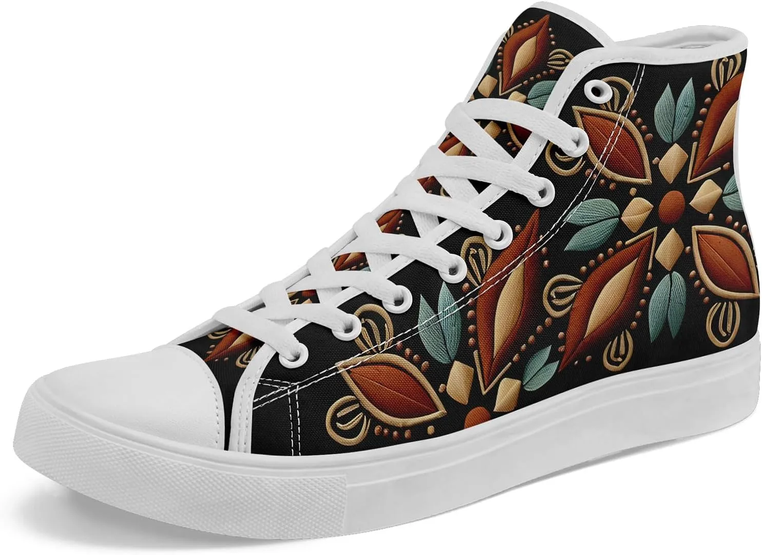 High Top Sneakers for Women Men Canvas Shoes Lightweight Printed Lace Up Fashion Casual Walking Shoes Street Footwear