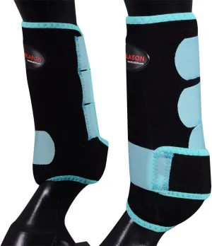 HILASON L M S Horse Rear Hind Leg Sport Boots | Horse Leg Boots | Horse Jumping Boots | Horse Sport Boots | Horse Hind Boots