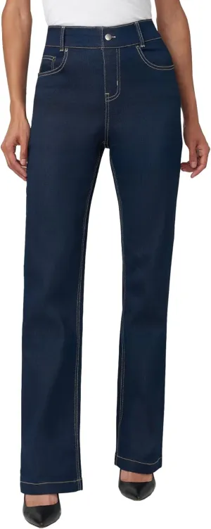 HUE Women's Fashion Jeggings-Cropped Flare, Straight, Bootcut, Wide Denim Leggings