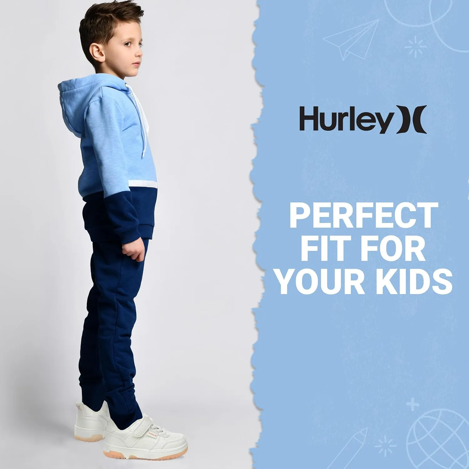Hurley Kids Sneaker Rexx with Adjustable Strap, Perfect for Any Activity, All Comfort and Support - Boys and Girls