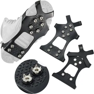 ice Cleats for Shoes and Boots crampons - ice Spikes for Boots Traction Cleats for Ice, Snow, and Outdoor Activities - Durable and Easy to Use