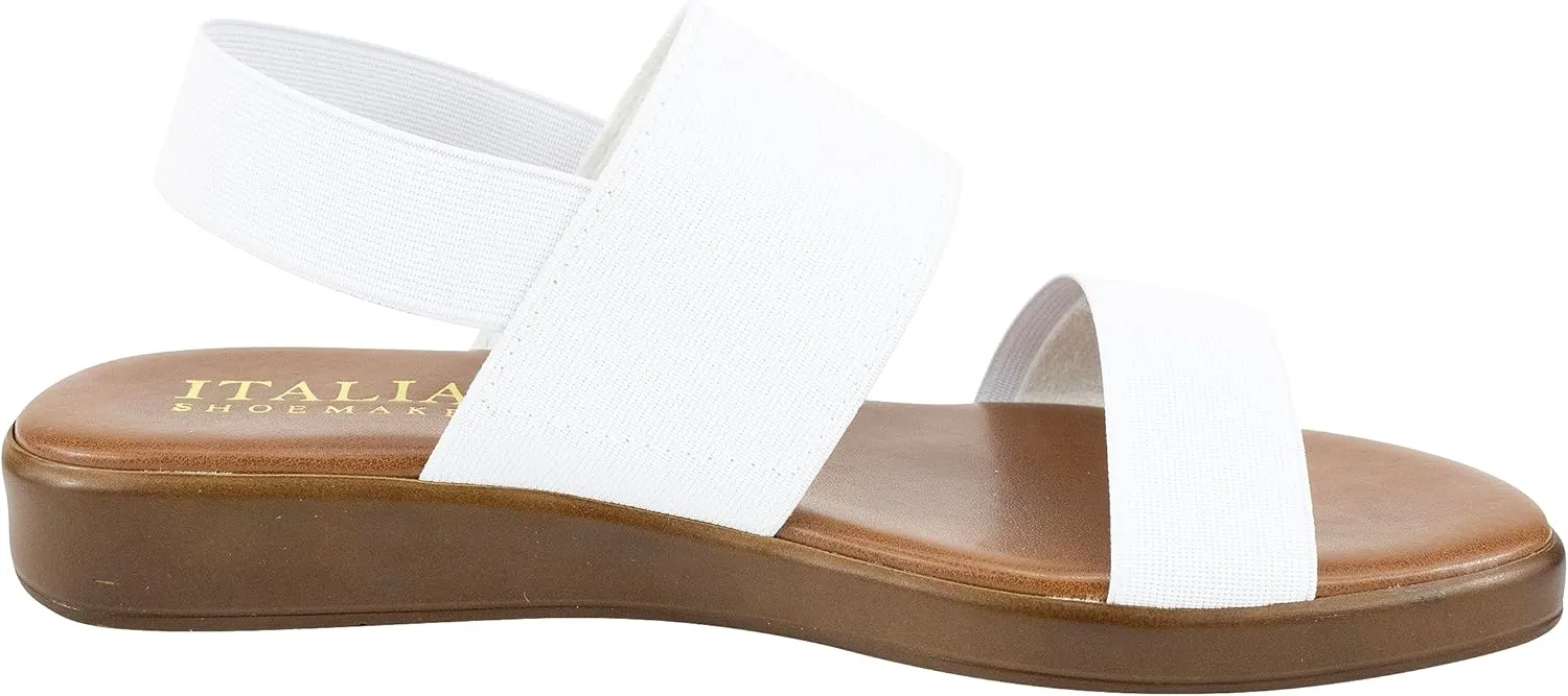 ITALIAN Shoemakers Celin Women's Low Platform Stretch Heel Strap Sandal for Women