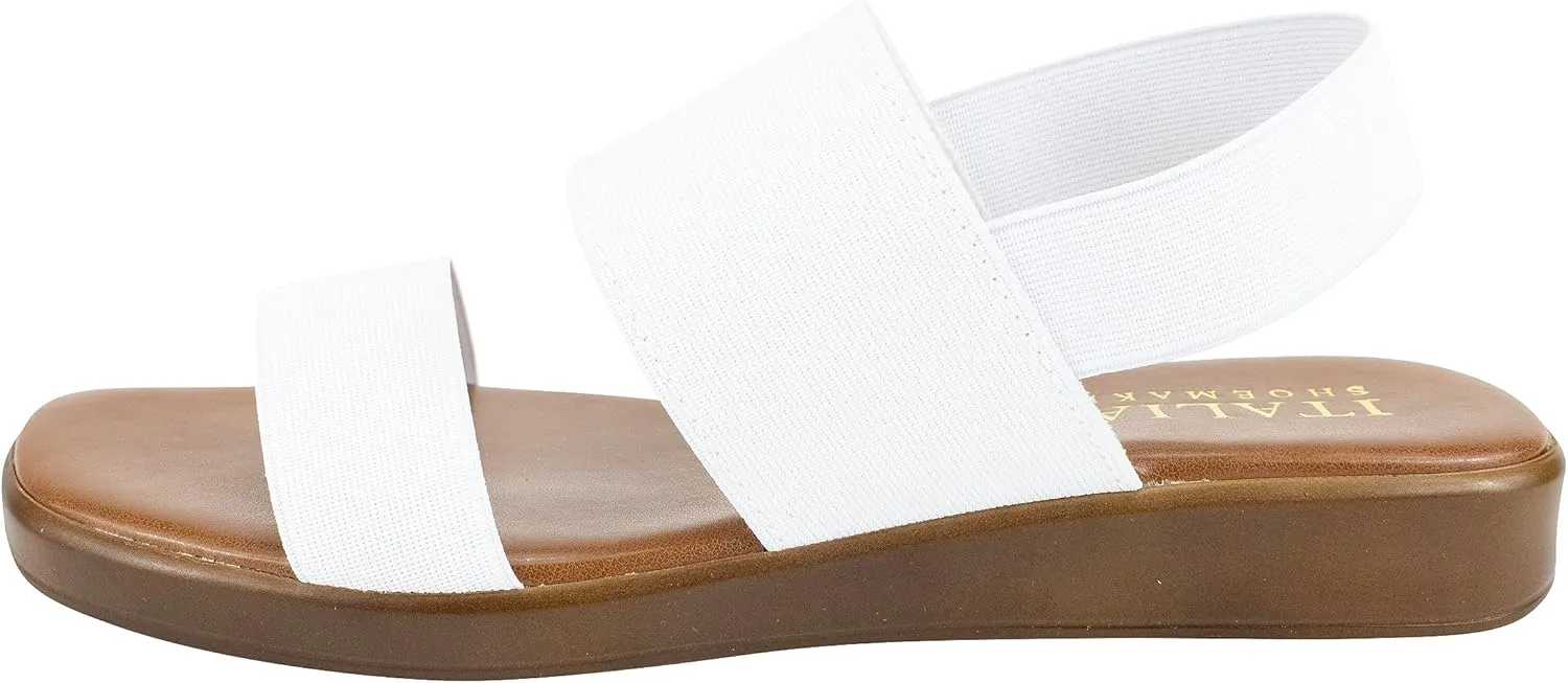 ITALIAN Shoemakers Celin Women's Low Platform Stretch Heel Strap Sandal for Women