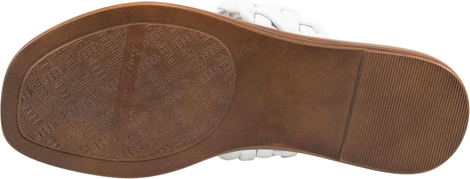 ITALIAN Shoemakers Honi Womens Braided Thong Sandals for Women with Padded Footbed, Stylish and Comfortable Handcrafted Italian Shoes