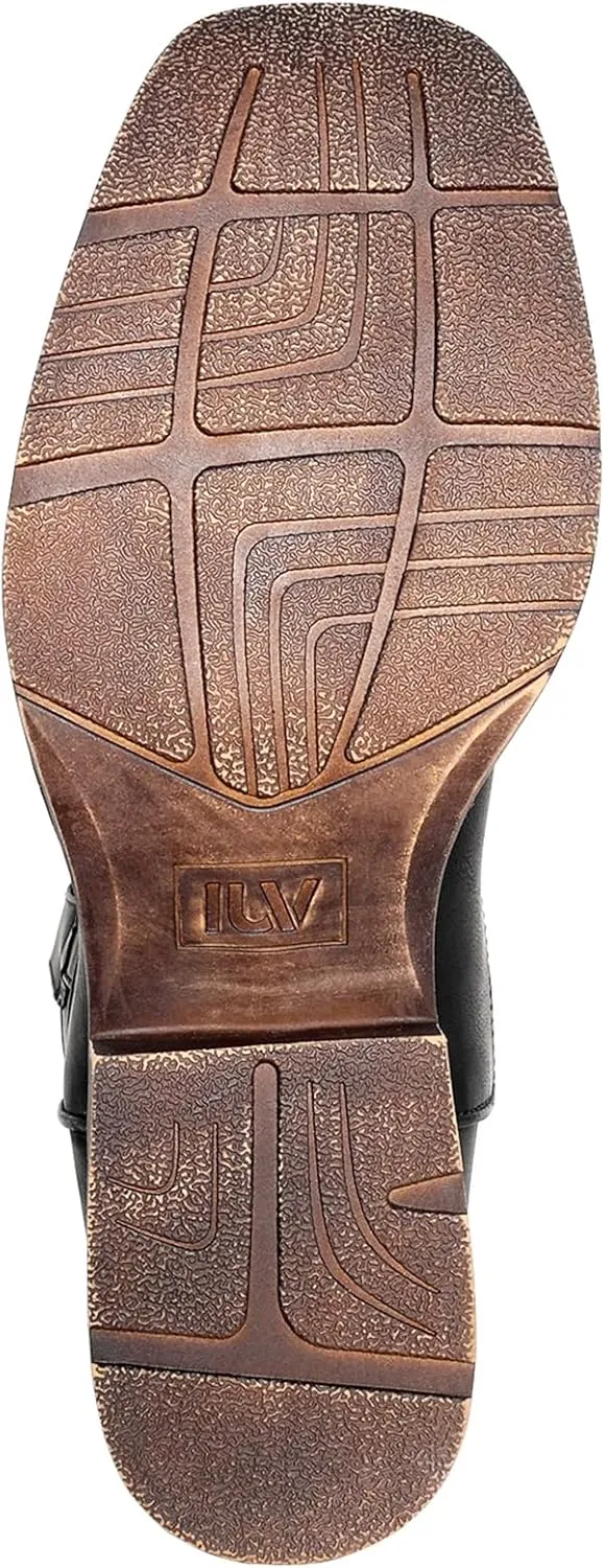 IUV Cowboy Boots For Men Western Boot Durable Fashionable Retro Classic Slip Resistant Boots