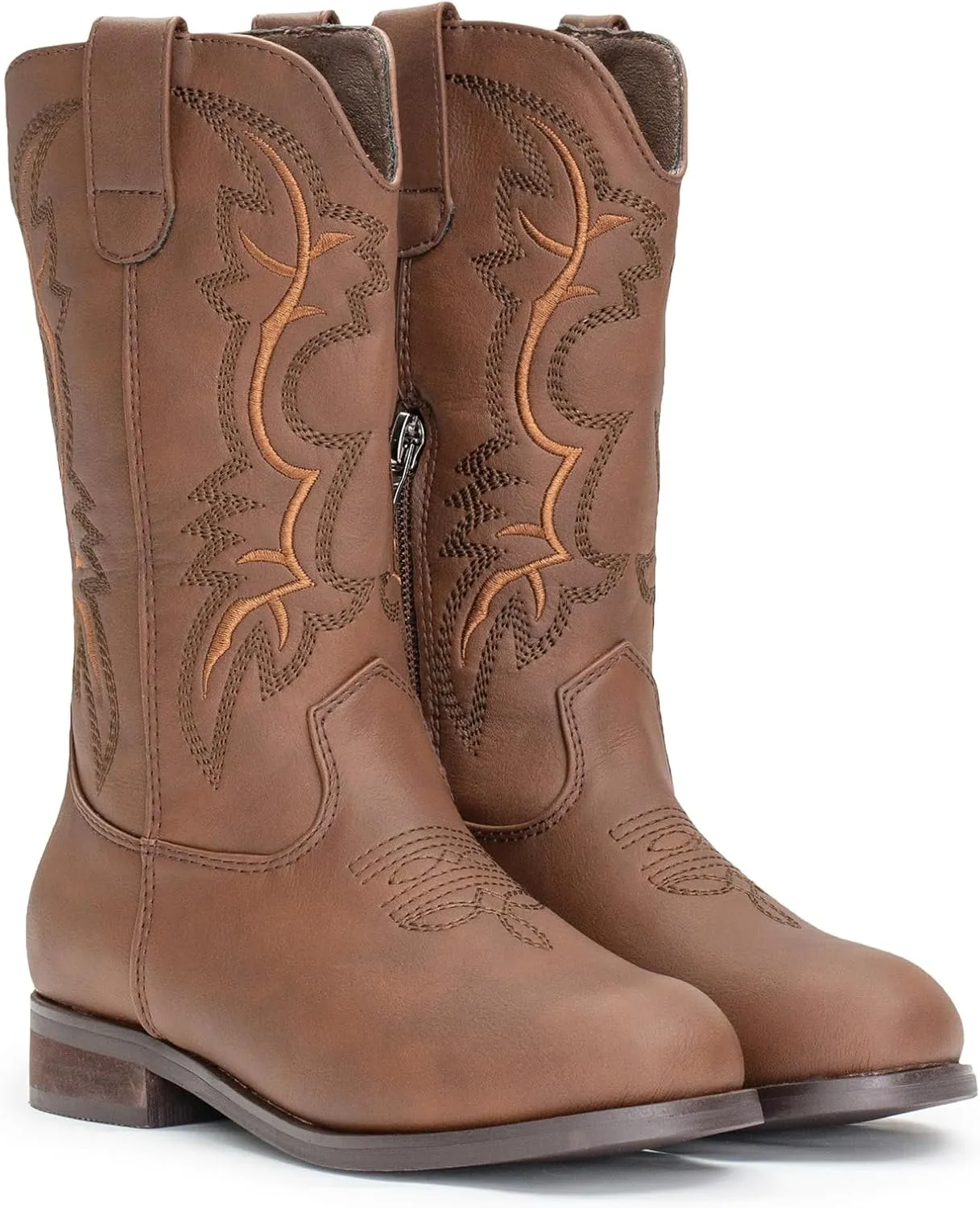 IUV Cowgirl Boots Cowboy Boots For Girls Boys Kids Toddler Fashion Western Boots Mid Calf Riding Shoes