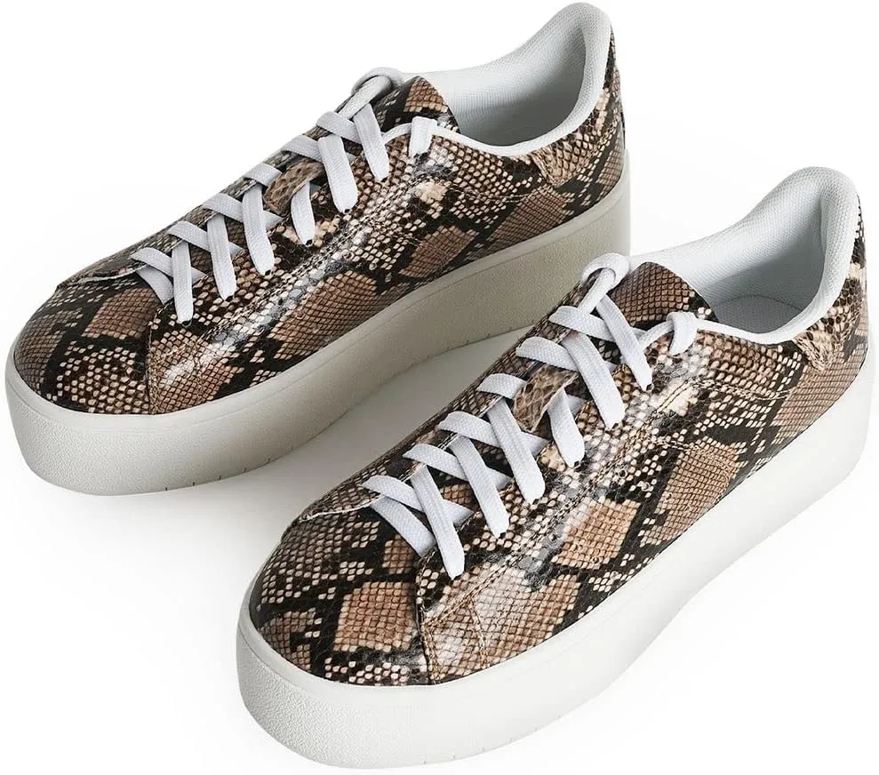J. Adams Hero Platform Sneakers for Women - Casual Lace Up Fashion Tennis Shoes