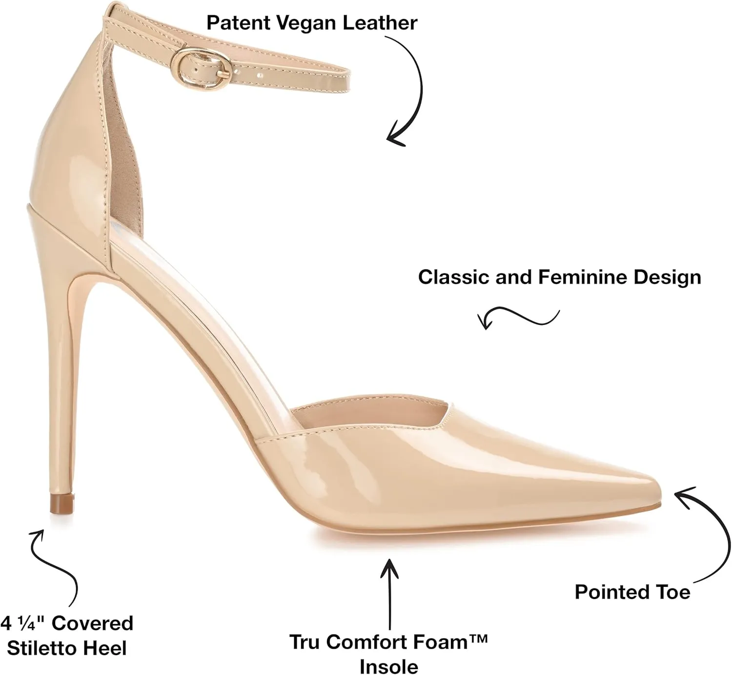 Journee Collection Womens Miriem Padded Insole Stiletto Pumps