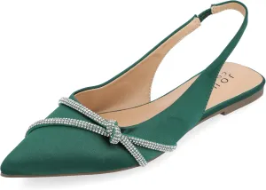 Journee Collection Womens Rebel Rhinestone Slingbacks