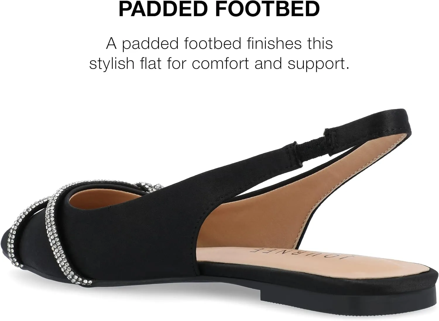 Journee Collection Womens Rebel Rhinestone Slingbacks