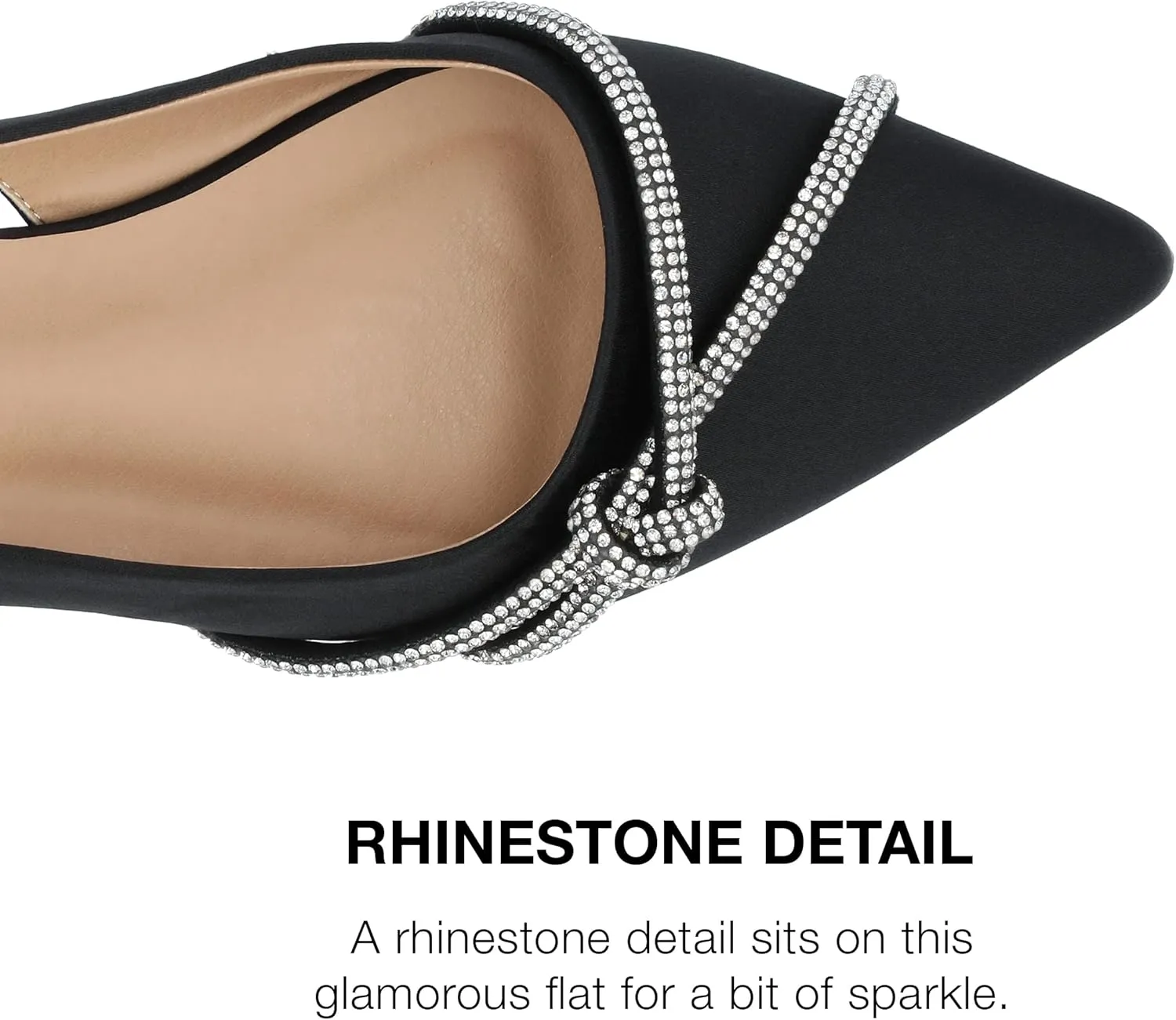 Journee Collection Womens Rebel Rhinestone Slingbacks