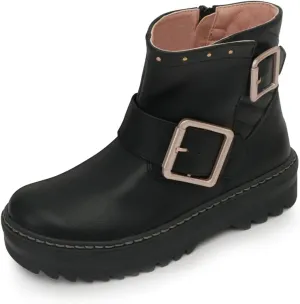 Kid Boots for Girls - Fashionable, Durable & Lightweight Boots - Leather, Non-Slip Insoles - Stylish Footwear for Kids