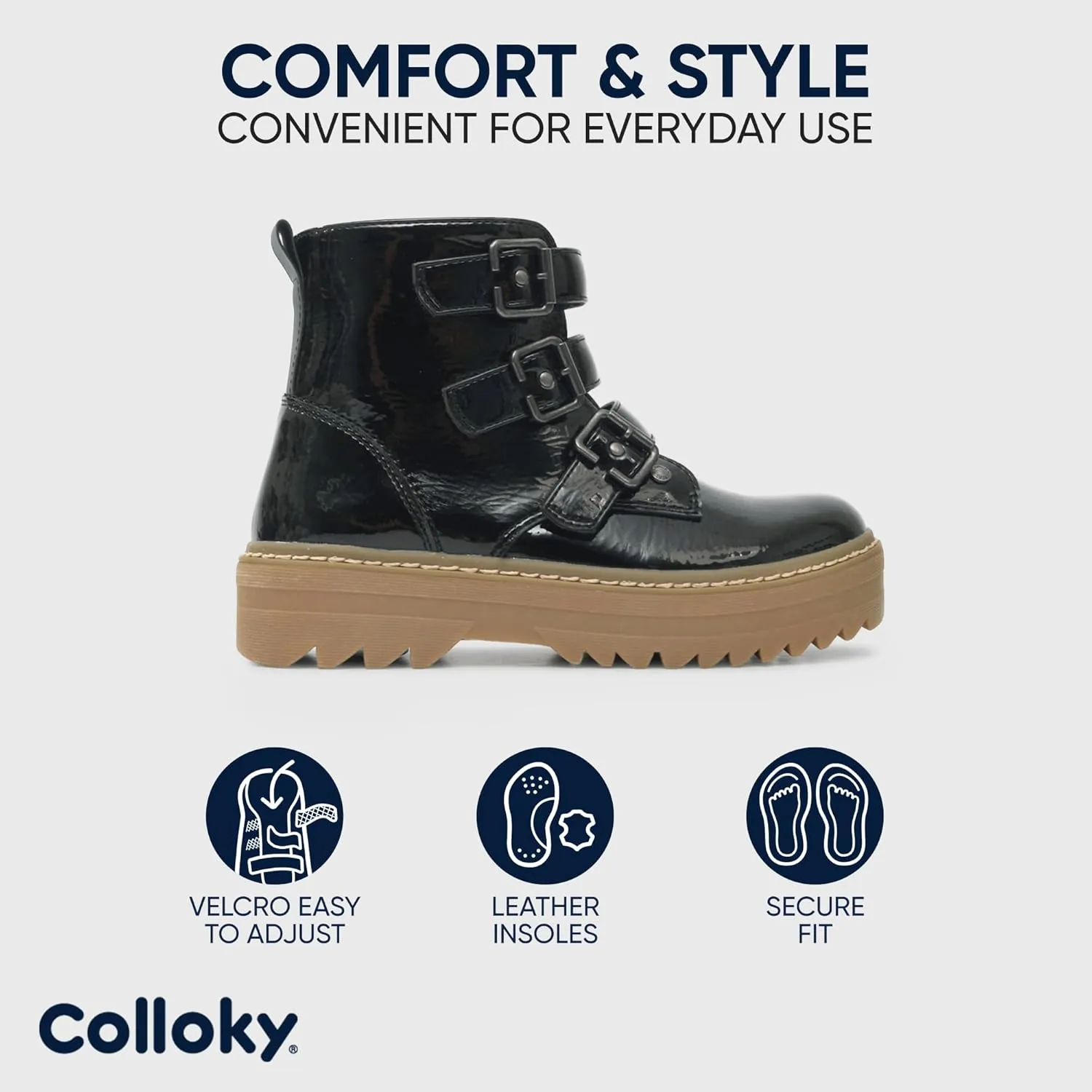 Kid Boots for Girls - Fashionable, Durable & Lightweight Boots - Leather, Non-Slip Insoles - Stylish Footwear for Kids