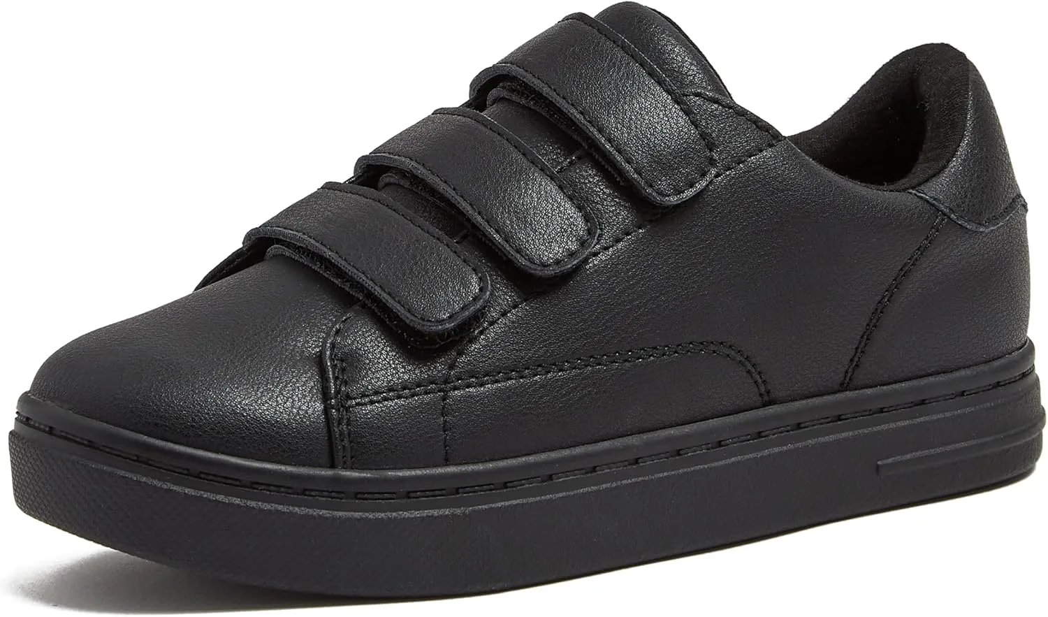 Lands' End Boys' and Girls' Sneakers, No Tie Casual Tennis Shoes for Boys and Girls Size 5-10 Toddler, Little and Big Kids 11 to 7, Blue or White with Hook and Loop Straps