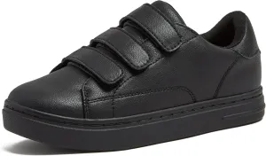 Lands' End Boys' and Girls' Sneakers, No Tie Casual Tennis Shoes for Boys and Girls Size 5-10 Toddler, Little and Big Kids 11 to 7, Blue or White with Hook and Loop Straps