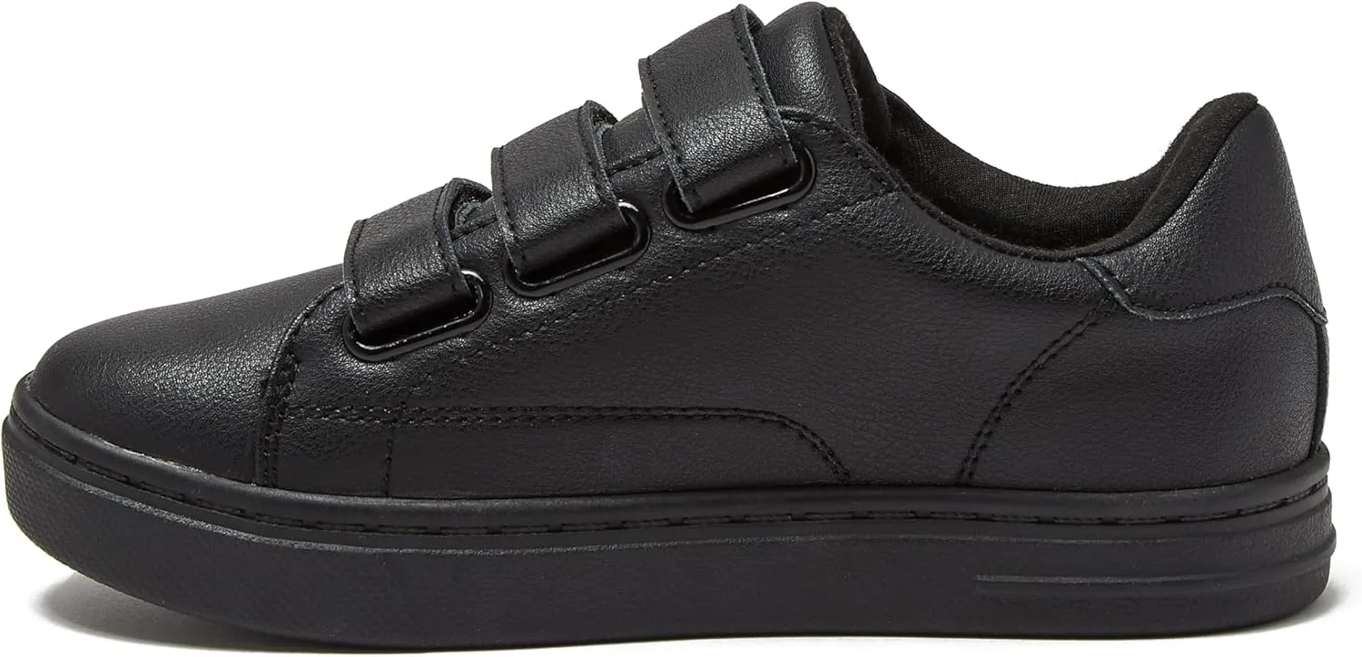 Lands' End Boys' and Girls' Sneakers, No Tie Casual Tennis Shoes for Boys and Girls Size 5-10 Toddler, Little and Big Kids 11 to 7, Blue or White with Hook and Loop Straps