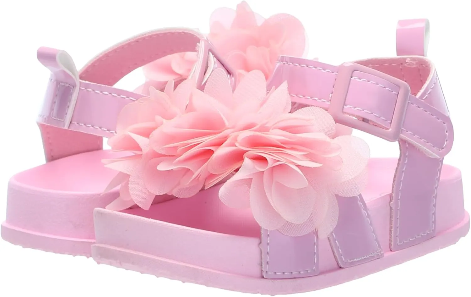 Laura Ashley Girls Sandals - Platform Footbed Sandal with Flower