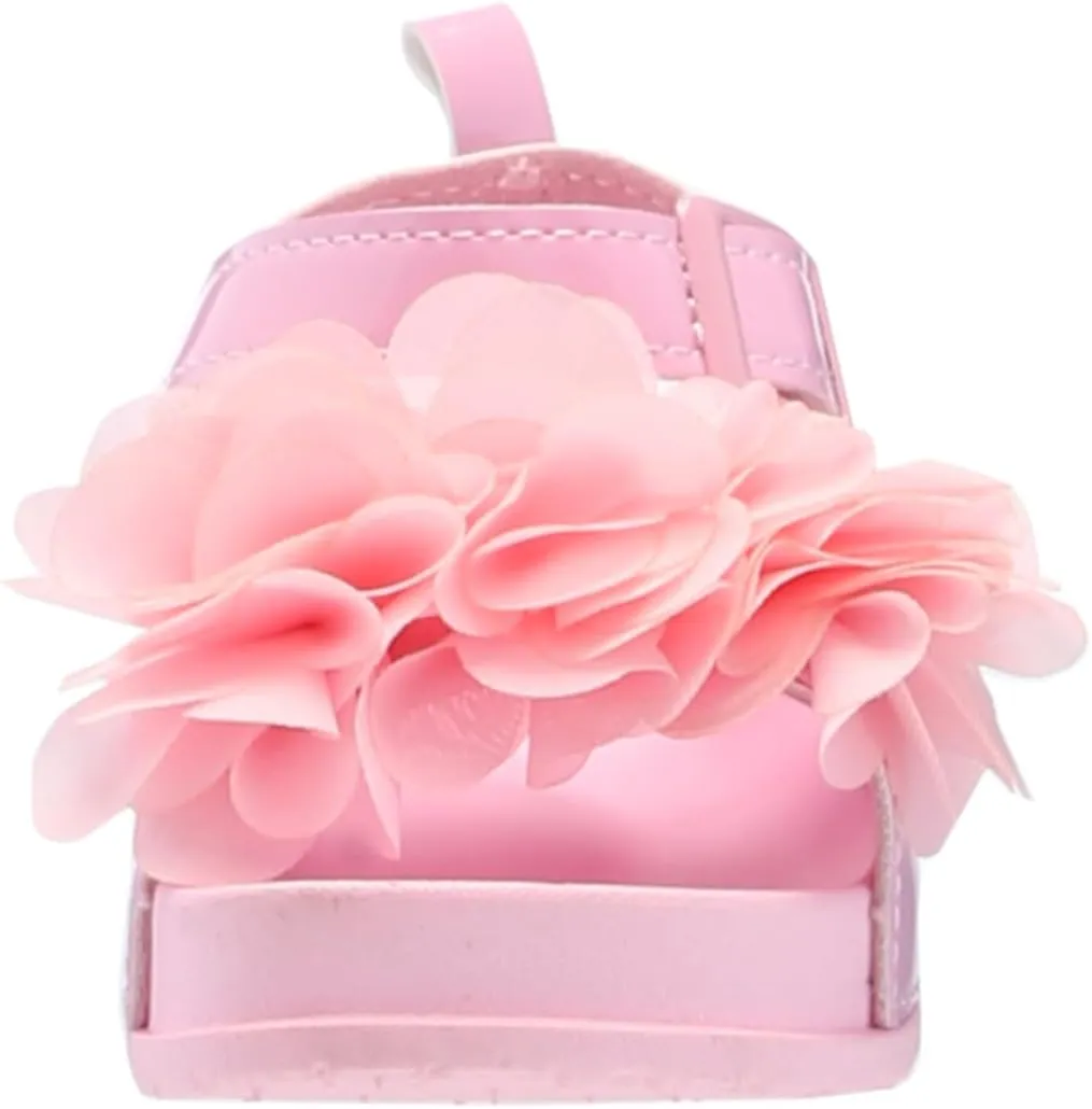 Laura Ashley Girls Sandals - Platform Footbed Sandal with Flower